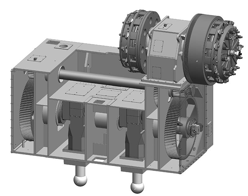 Crankshaft drivetrain with two connection points to the slide; driven from each end.  - 2 Point Straight Side Photo Gallery