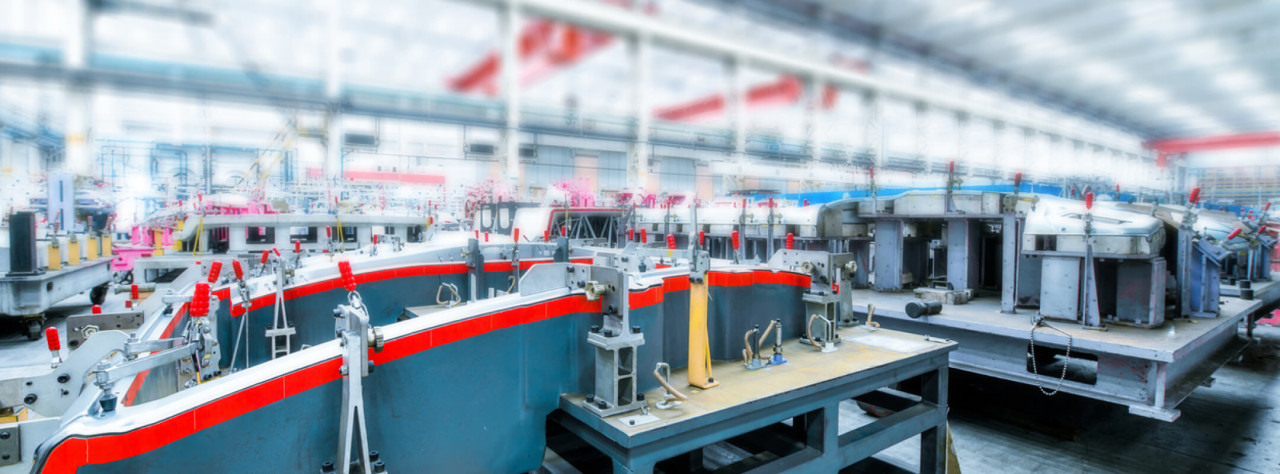 Automotive stamping facility with metal stamping dies and equipment.